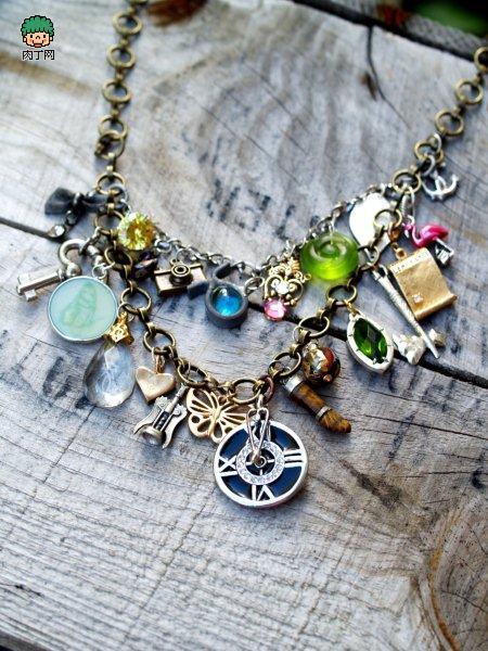 用五彩小饰物DIY复古波西米亚风格项链 一场创意与色彩的邂逅