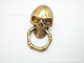 黄铜骷髅头财布扣 融合传统工艺与现代美学的饰品配件定制