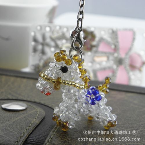 匠心独运，特惠批发 手工串珠十二生肖马挂件，点缀生活每一刻